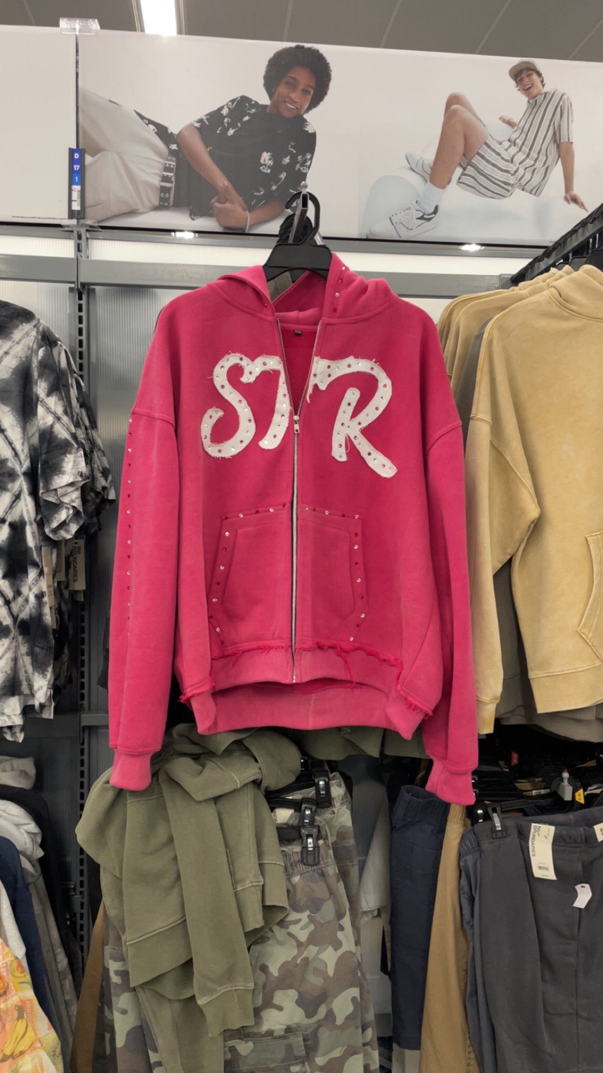 STR PINK RRR HOODIE (ACID WASH)