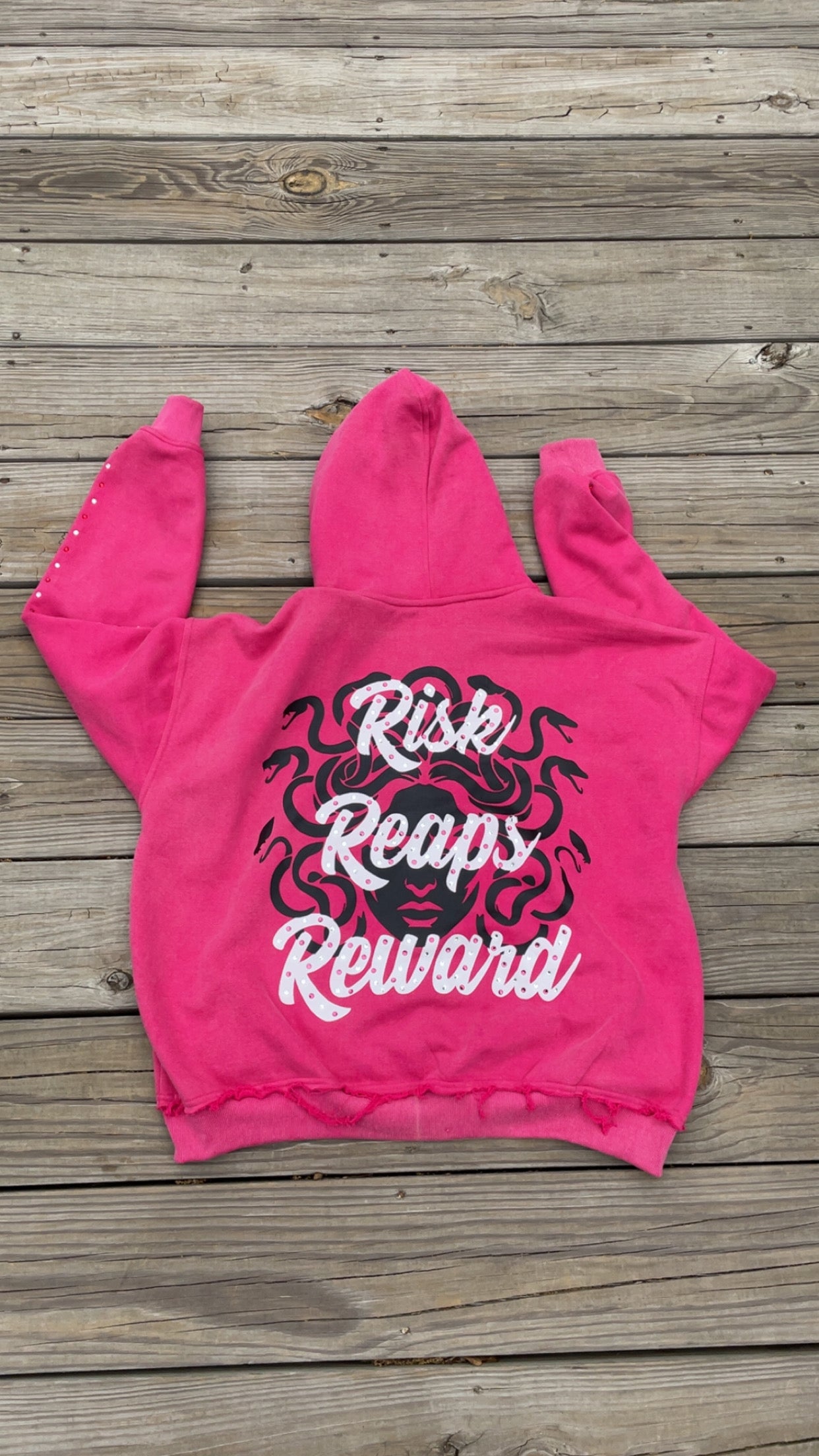 STR PINK RRR HOODIE (ACID WASH)