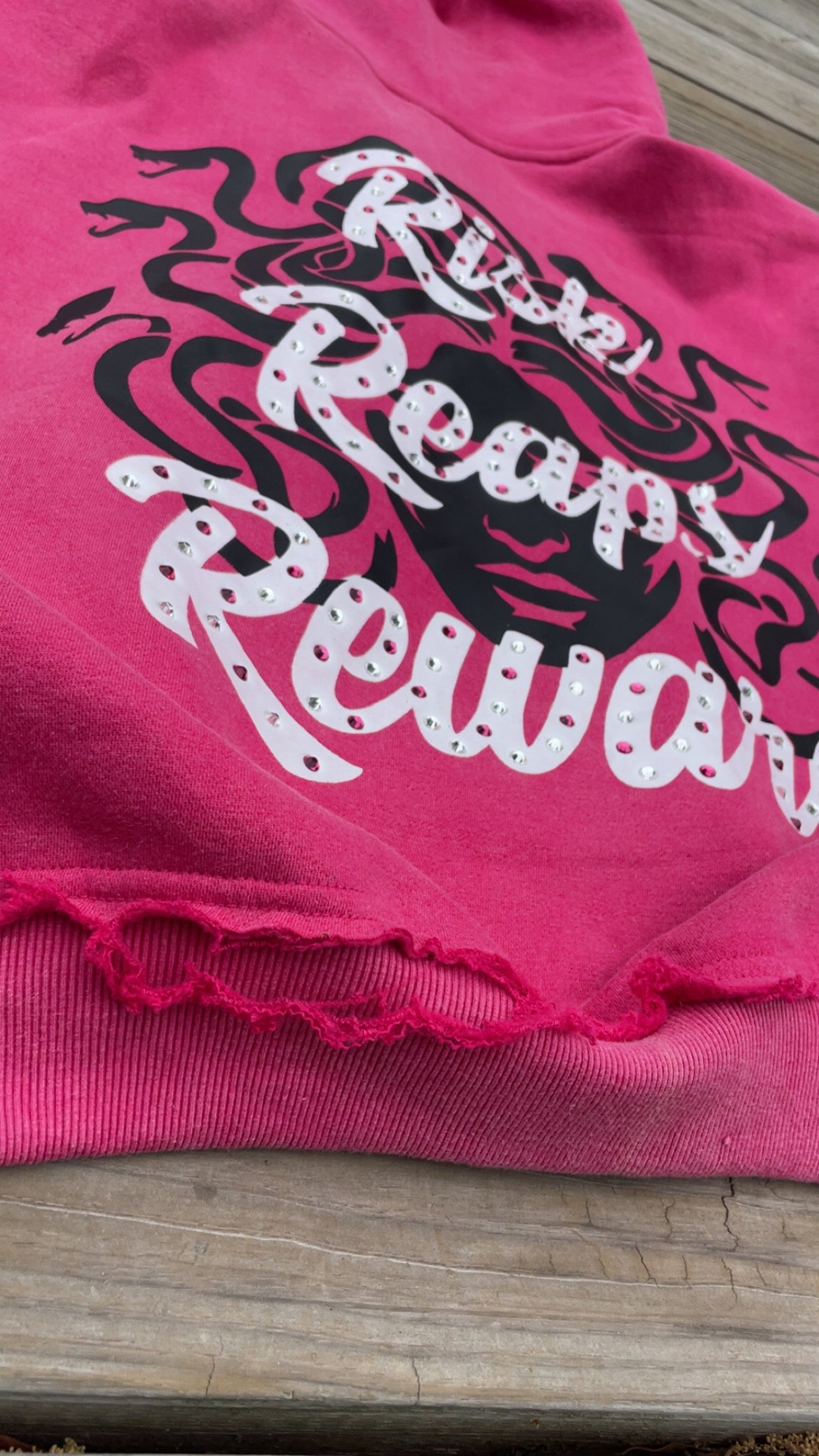 STR PINK RRR HOODIE (ACID WASH)